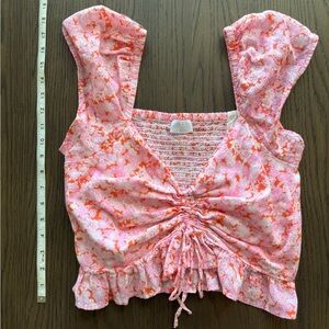 Urban Outfitters Style- Pink Crop Top blouse